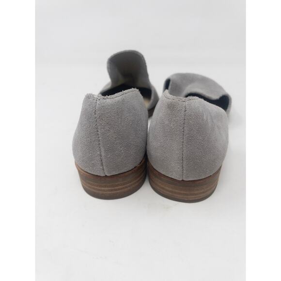 Dolce Vita KELSA Grey Suede Block Heel Flat Pointed Toe Slip On Shoe Size 8 - Picture 2 of 6